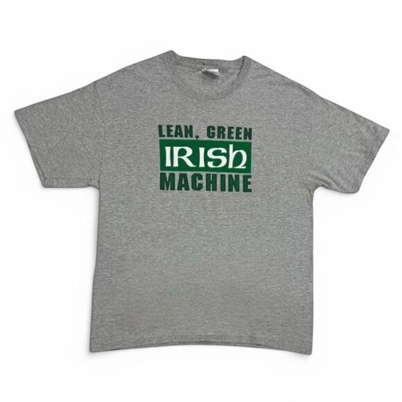 Hanes Lean Green Irish Machine Graphic Tee Size Large - Picture 1 of 13